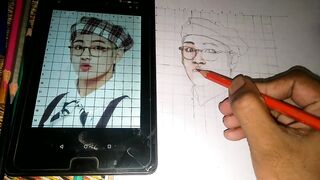 bts v colour pencil drawing tutorial,
