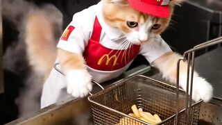 "The Purr-fect Fry Cook!"