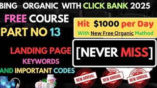 Bing_Free_Traffic_P_-13_Affiliate_Marketing_2025_????_Secret_Organic_Method_to_Earn_Daily!#BingSEO2025