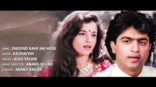 Dhoond Rahe Hai Mere - Lyrical _ Aazmayish _ Alka Yagnik _ 90s Hits Hindi Songs