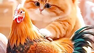 The-Orange-Cat-and-the-Rooster-OrangeCat_