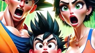 Goku and his family are attacked by wild beasts in the forest #animation  #dragonball