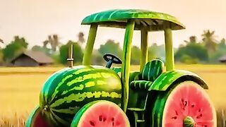 Messi stole Ronaldo's son's watermelon plow. Ronaldo is very angry