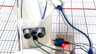 Smart Water Dispenser using Arduino This project uses an ultrasonic sensor to detect hand presence.