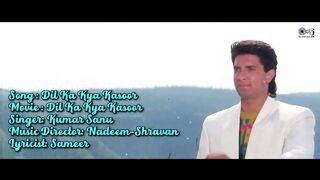 Dil Ka Kya Kasoor Title Track - Lyrical _ Divya Bharti _ Kumar Sanu _ 90s Hits Hindi Song_ Love Song