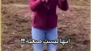 A girl teaches a horse how to jump, but hhhhh
