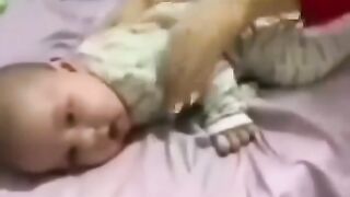 The poor child is tired of hard work and earning a living.