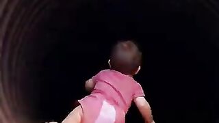 This cute baby went inside a well then how did the dog save the baby