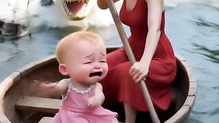 He prevent the child from crocodile.