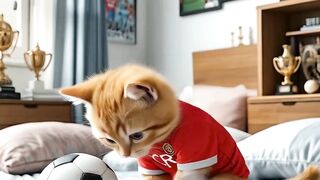 "This Cat Plays Football Like Ronaldo! ⚽????????"