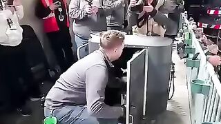 This eagle does not forget who took care of it
