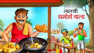 लालची समोसे वाला _ Laalchi samosewala _ Hindi moral story _ Cartoon video
