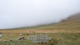 The magic of fog and nomadic life in the heart of Sablan, an extinct volcano in Iran