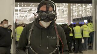 Elon Musk Drone Dance Behind the Scenes at Teslas Delivery Event 2022, Berlin Germany in 4K