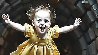 Cute baby fell into the well and was saved by