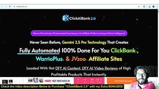 Click AI Bank 2.0 Review – Best AI Tool for Affiliate Marketing Beginners?