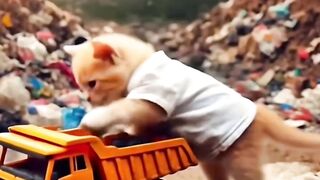 A cat struggles to get rich