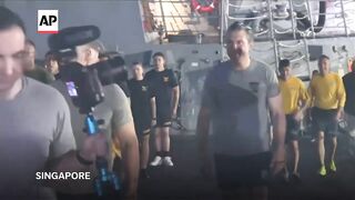 Pete Hegseth exercises with U.S. forces in Singapore.