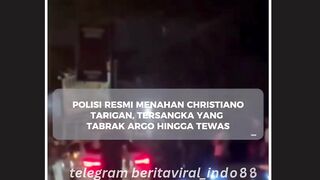 Christiano Tarigan, Tersangka Penabrak Argo Resmi Ditahan