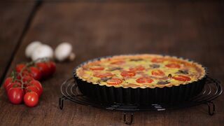 Киш Лорен с rурицей и грибами