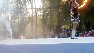 огненое шоу в парке маяковского екб