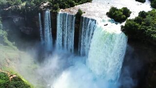 River with a waterfall. [HD]