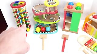 Teach KiDs with Fun PreSchOol ToyBall Pounding Benches