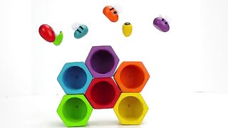 Teach Toddlers Colors and Counting with Toy Bees and Beehive!