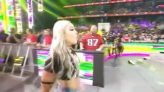 Rhea Ripley injures Liv Morgans arm in a vicious steel chair attack_ Raw highlights July 24 2023