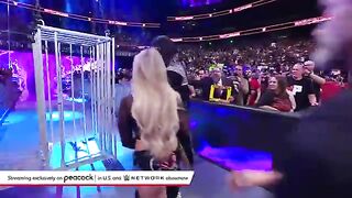 Dirty Dominik Mysterios escapes the Shark Cage into Rhea Ripley attack_ Bad Blood 2024 highlights