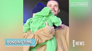 Justin Bieber Shows Off Baby Jack Blues Bieber On Vacation.
