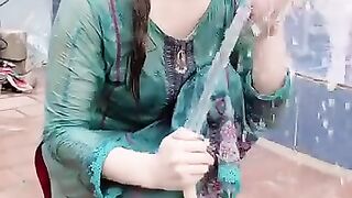 Girl take shower