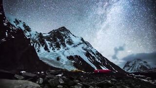 Beautiful snow mountain view