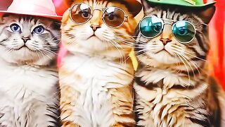 Three Cute Cats Playtime Antics June 1, 2025