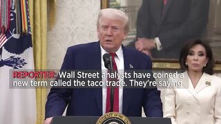 Donald Trump responds to 'nasty question' about 'TACO'