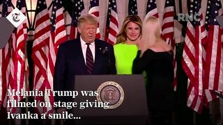Melania Trump greets Ivanka with an uncomfortable smile