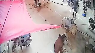 Miracle of nature A goat fell from a roof in Karachi and survived unharmed