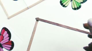 Creative idea making fling butterfly