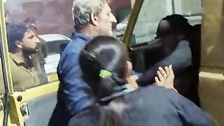 Karachi - In Defense Phase 6, Ittehad Commercial, how is he beating a biker?