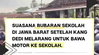Suasana bubaran sekolah di Jawa Barat