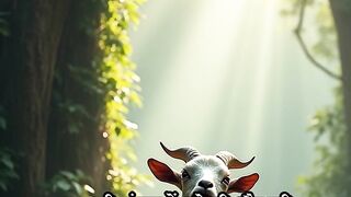 There are two animals in the forest.