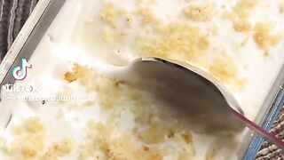 Making of three milk lotus cake