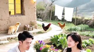 A beautiful Village seen and beautiful girl and beautiful boy