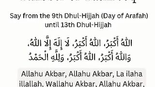 Day of Arafat takberat Islamic video