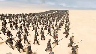 480 Oger Crushers Vs 4800 Free Company Milita  Total War Warhammer 3  Cinematic