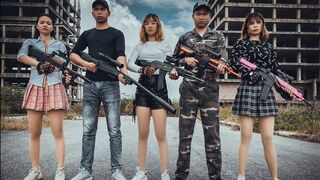 LD Rampage Girl Innocent assassin attack the enemy | guns game nerf guns battle