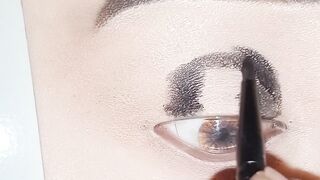 Smokey blue makeup