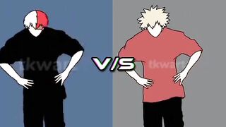 Todoroki Vs Bakugou tiktok dance challenge