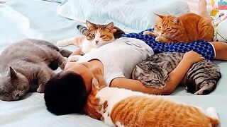 Funny boy and his friends. Fun