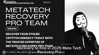 Hire Crypto Asset Recovery Online: Reliable Crypto Recovery to hire in 2025 Meta Tech Recovery Pro.